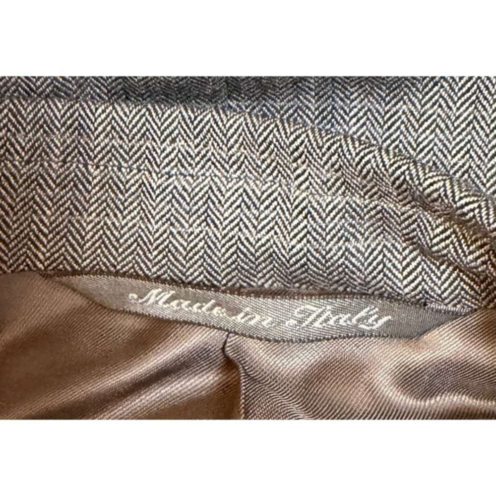 CANALI Italy Mens Grey Plaid Wool Suit Jacket Blazer Made in Italy Size 58 - Picture 7 of 9